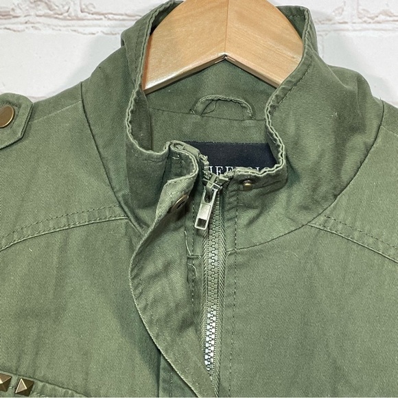 Vintage IB Diffusion Jacket Womens Medium Aztec Green Military Quilted Lined - Picture 13 of 13